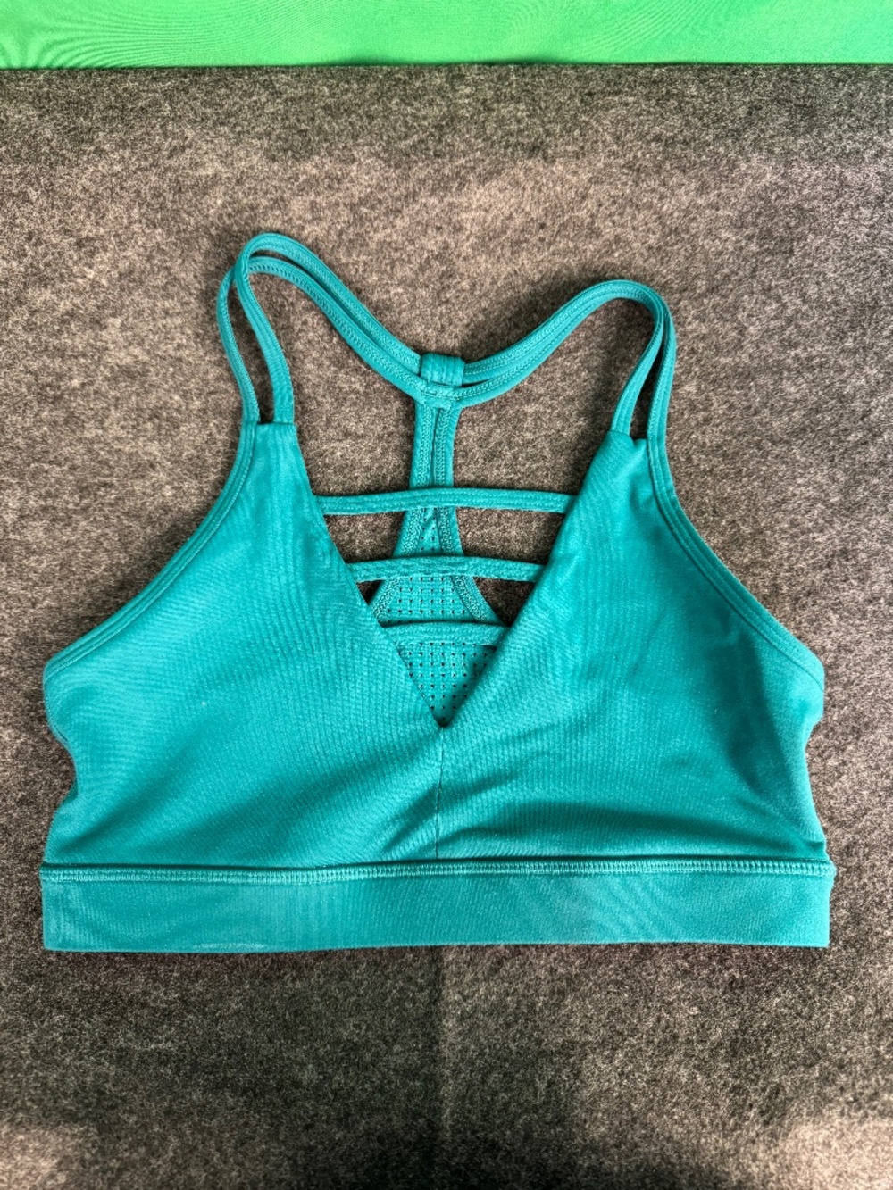 Zyia Teal (Green) Grid Sports Bra EUC size small (no pads)